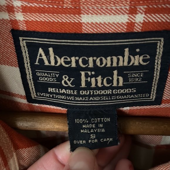 VINTAGE 80s Abercrombie & Fitch Outdoor Goods Plaid Button Down Shirt - Picture 2 of 7